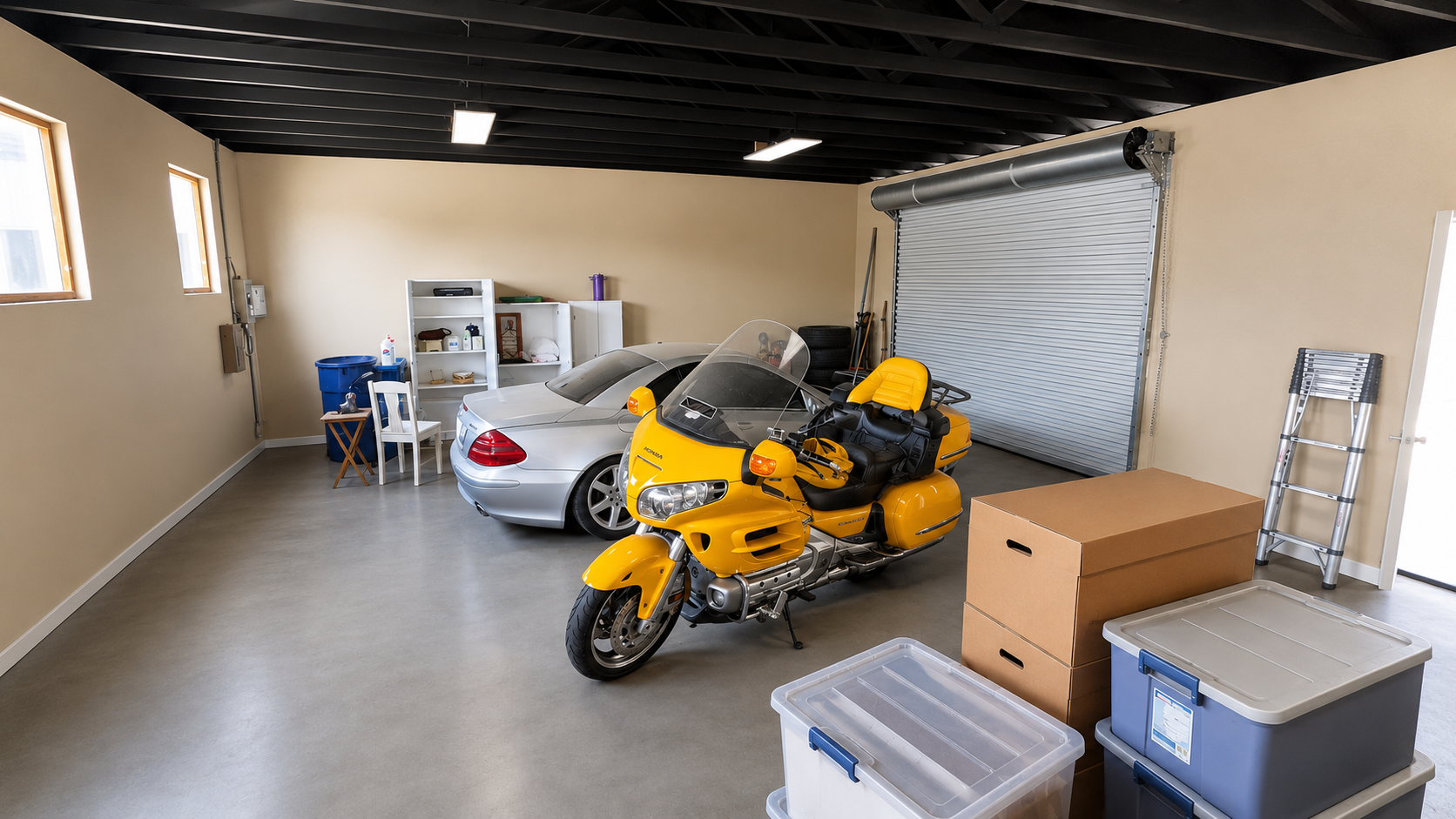 Warehouse with office under air, 1,200 SF